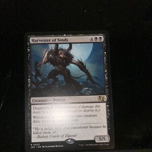Magic Card - Harvester of Souls with Black and Blue